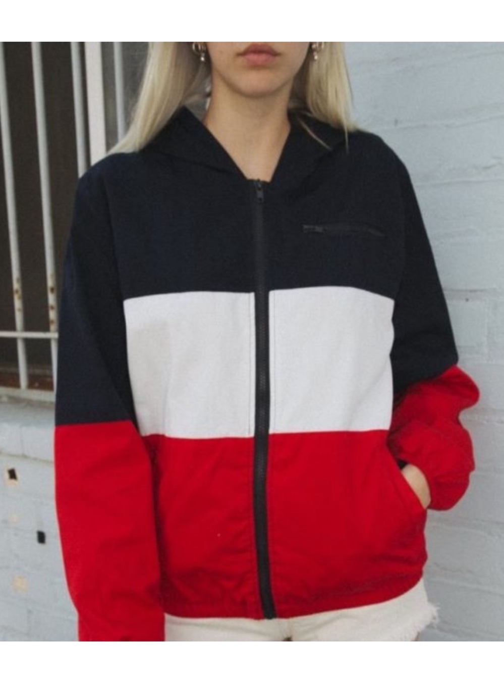 Brandy Melville Krissy Red, White, Blue Jacket